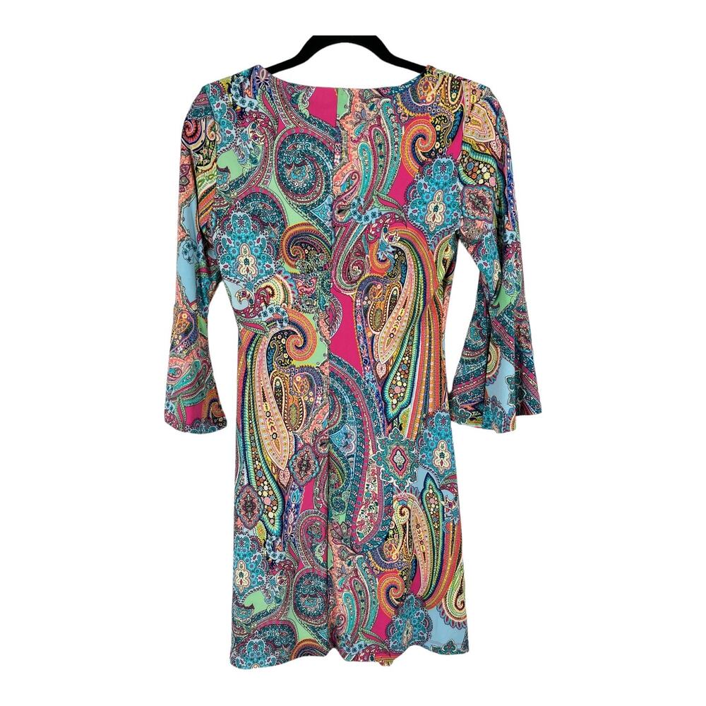 Tommy Hilfiger dress Multicolor bold jaipur paisley size 2 - Picture 4 of 7